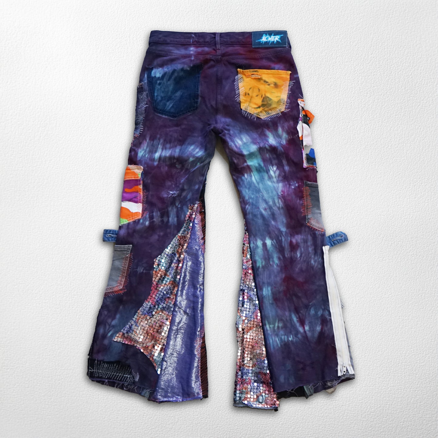 100% AL'mer Pant - Handmade Denim & Military Patchwork