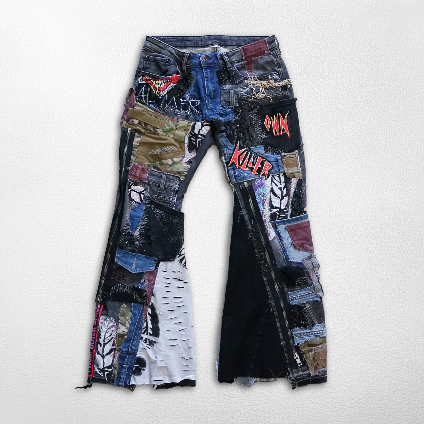 Almer Killer Patchwork Jeans - Bold Denim Fashion Statement